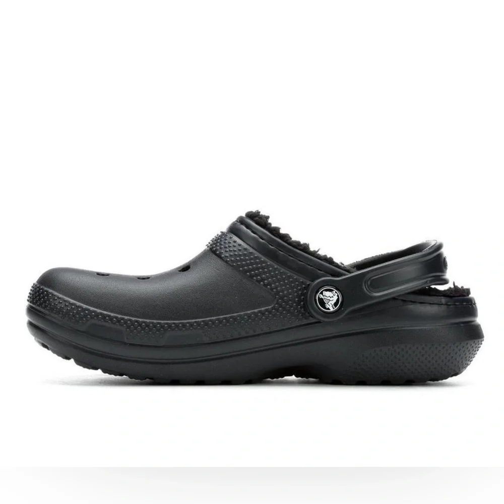 Crocs Classic Lined Clogs Unisex Black Size 10 Women Size 8 Men - Picture 2 of 16